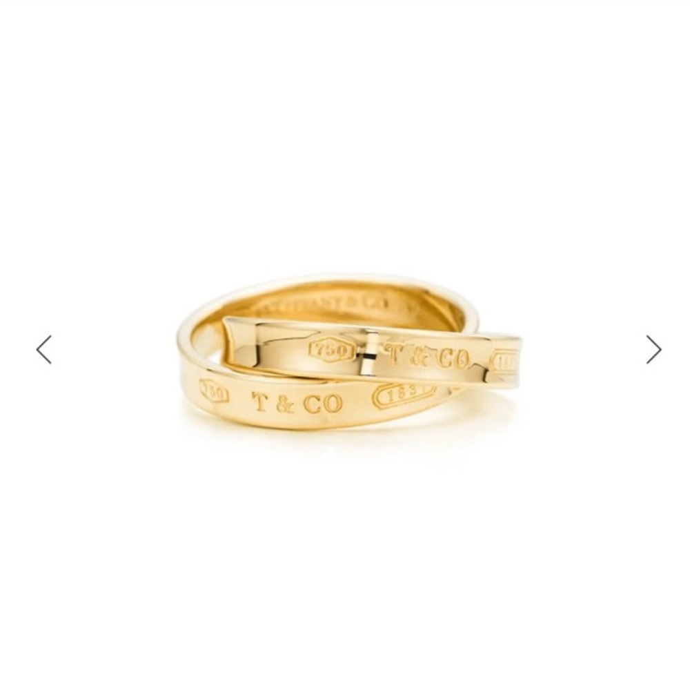 Tiffany 1837 Interlocking Circles Ring Size 4 GOLD